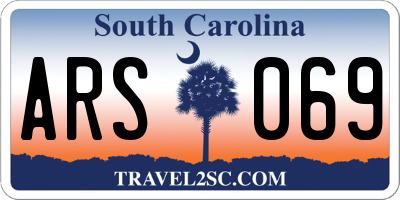 SC license plate ARS069