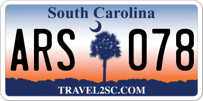 SC license plate ARS078