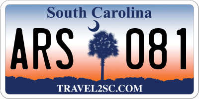 SC license plate ARS081