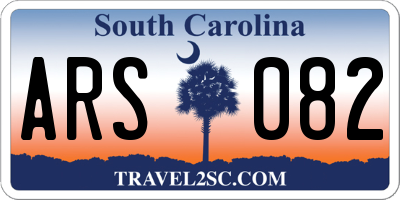 SC license plate ARS082