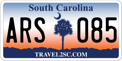 SC license plate ARS085