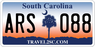 SC license plate ARS088