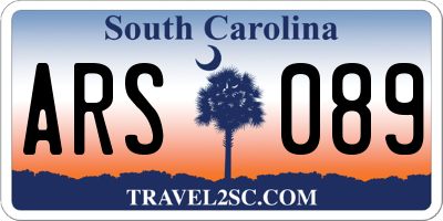 SC license plate ARS089