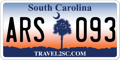 SC license plate ARS093