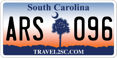 SC license plate ARS096