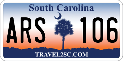 SC license plate ARS106