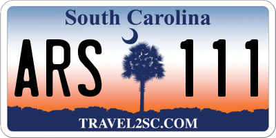 SC license plate ARS111