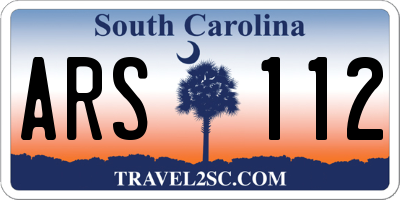 SC license plate ARS112