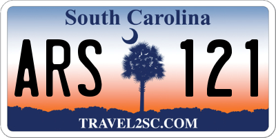 SC license plate ARS121