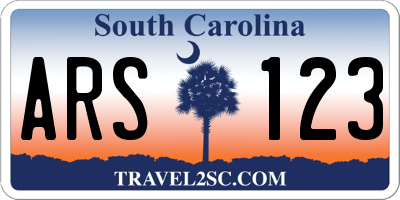 SC license plate ARS123
