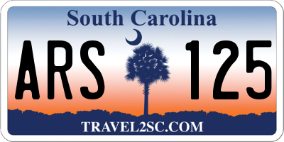 SC license plate ARS125
