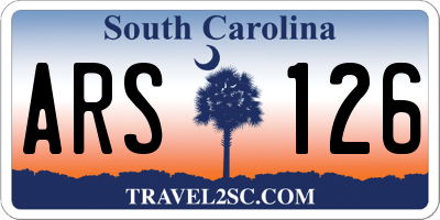 SC license plate ARS126