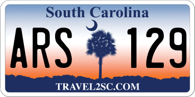 SC license plate ARS129