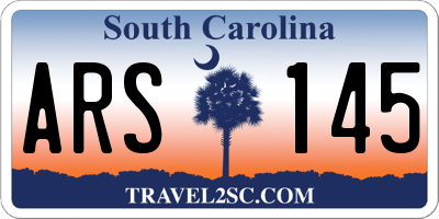SC license plate ARS145