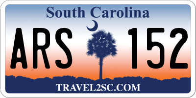 SC license plate ARS152