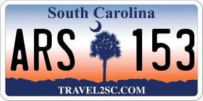 SC license plate ARS153