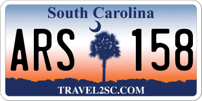 SC license plate ARS158