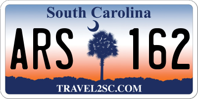 SC license plate ARS162