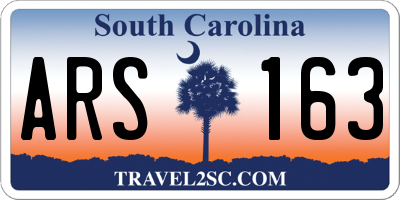 SC license plate ARS163