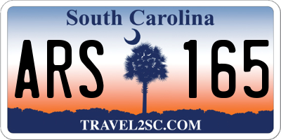 SC license plate ARS165