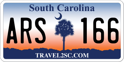 SC license plate ARS166