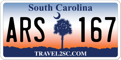 SC license plate ARS167
