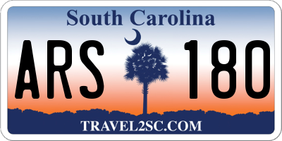 SC license plate ARS180