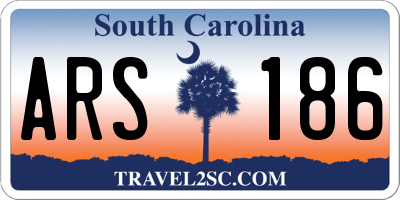 SC license plate ARS186