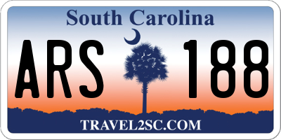 SC license plate ARS188