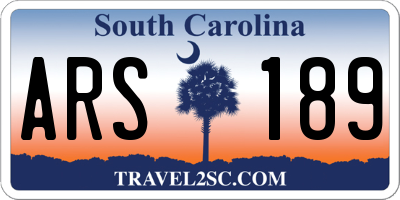 SC license plate ARS189