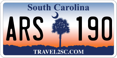 SC license plate ARS190