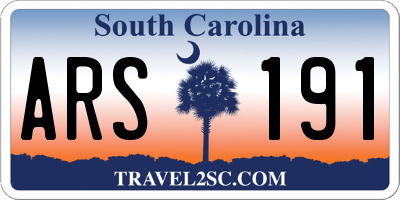 SC license plate ARS191
