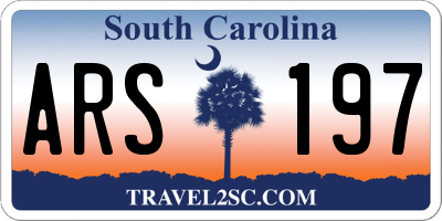 SC license plate ARS197