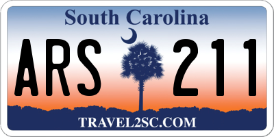 SC license plate ARS211