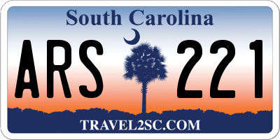 SC license plate ARS221