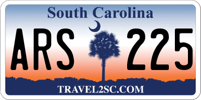 SC license plate ARS225