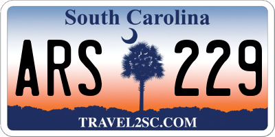 SC license plate ARS229