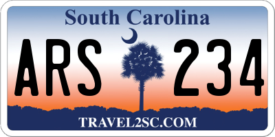 SC license plate ARS234