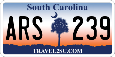 SC license plate ARS239