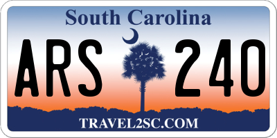 SC license plate ARS240
