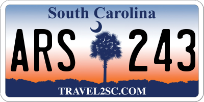 SC license plate ARS243