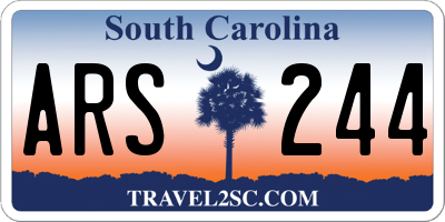 SC license plate ARS244