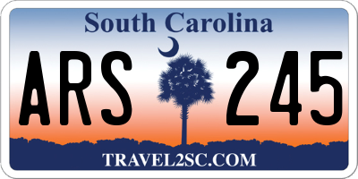 SC license plate ARS245