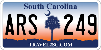 SC license plate ARS249