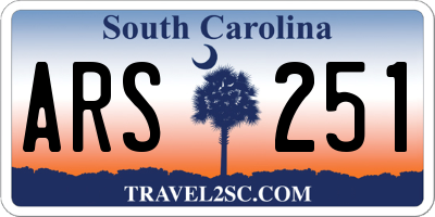 SC license plate ARS251