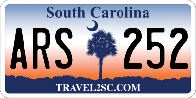 SC license plate ARS252