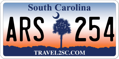 SC license plate ARS254