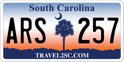 SC license plate ARS257