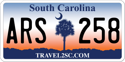 SC license plate ARS258