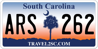 SC license plate ARS262
